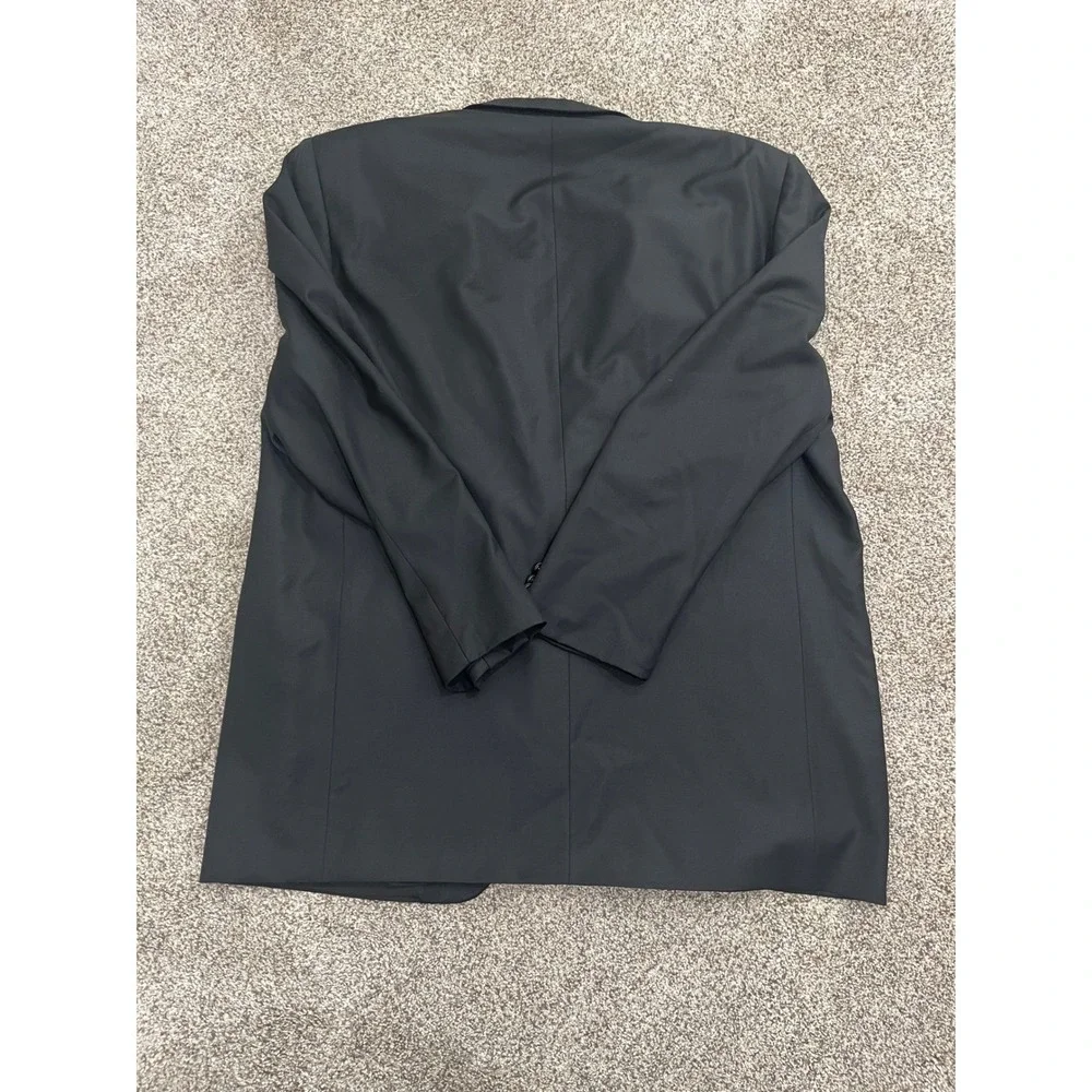 Ermenegildo Zegna Mens Black 100% Wool Tuxedo Blazer Jacket Fit Rom‎ 60L US 50L